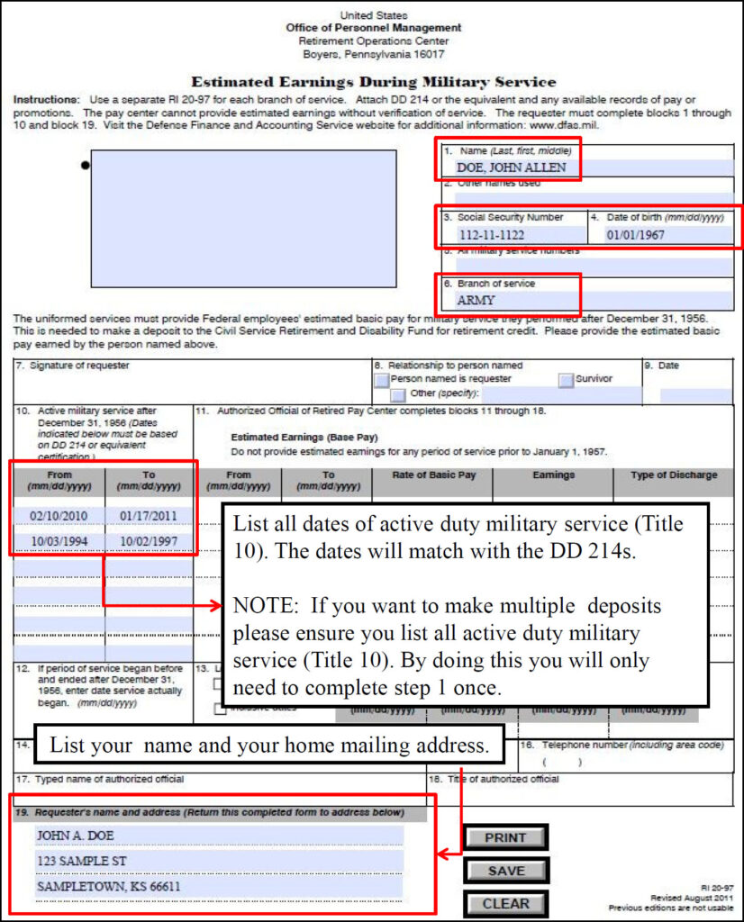 Fast Federal Resumes | Make Military Deposit - Fast Federal Resumes